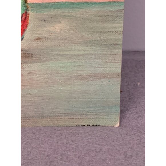 Gia Windle "Mardi Gras Boy" Big Eye Print Litho 1960s Art Treasures Inc. - Picture 3 of 4